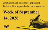 Journalism and freedom of expression bulletin — Week of Sept. 14, 2026